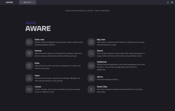 Administrator dashboard screen